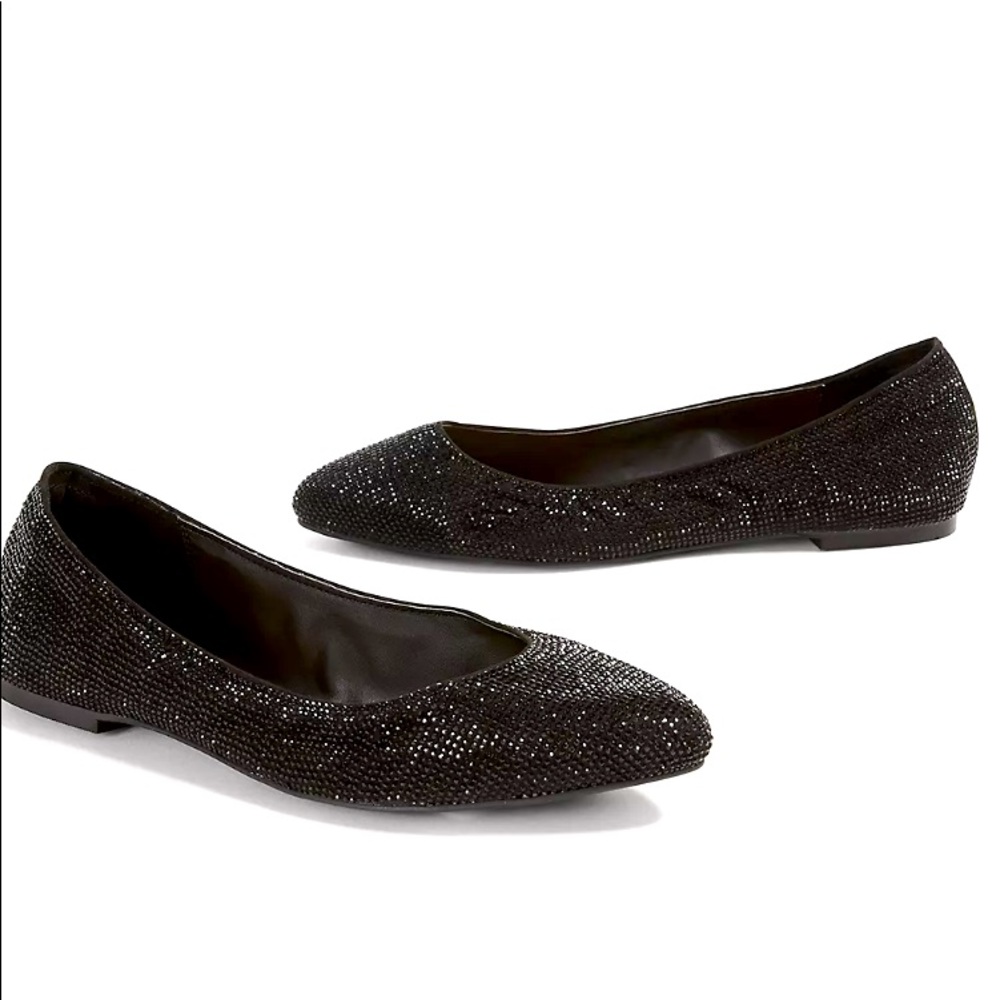 Lane Bryant Dream Cloud Embellished Pointed-Toe Flat